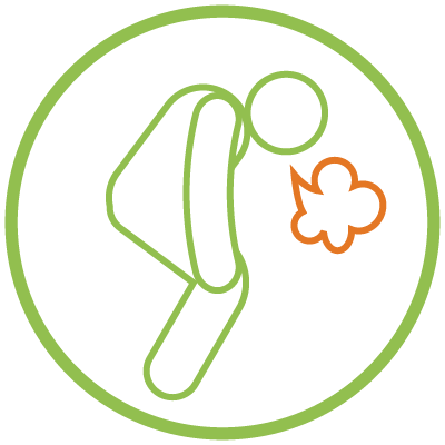 Infographic showing the potential methods of identifying and monitoring disease progression, including the symptom dyspnea