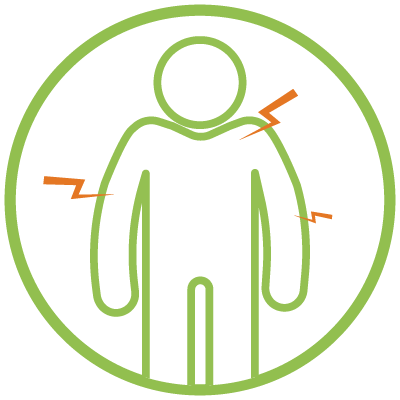 Infographic showing the potential methods of identifying and monitoring disease progression, including recurrent or increased symptoms
