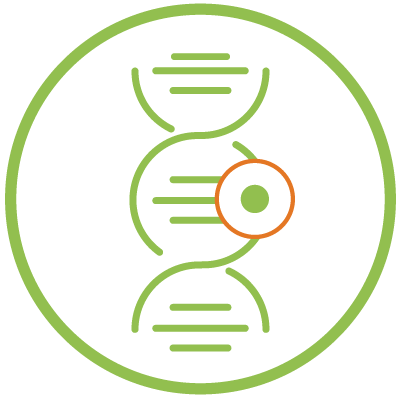 Infographic showing the potential methods of identifying and monitoring disease progression, including biomarker information